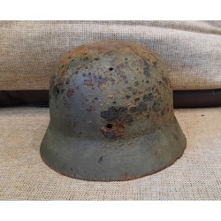 German M35 helmet in native paint