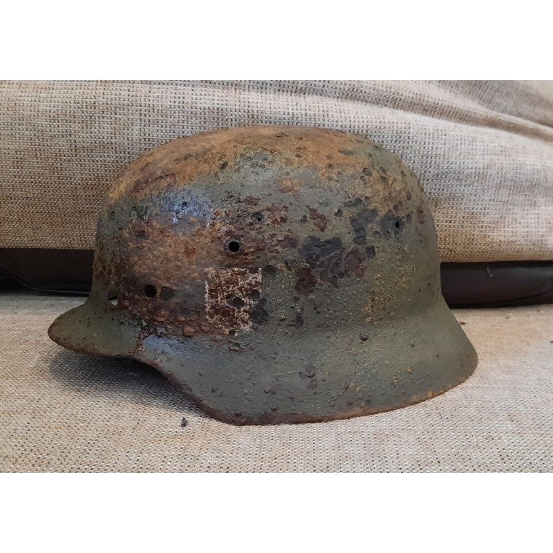 German M35 helmet in native paint