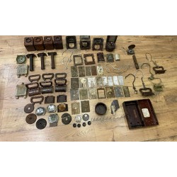 Various parts of Wehrmacht carbide lamps