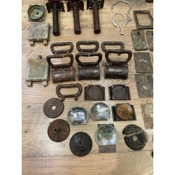 Various parts of Wehrmacht carbide lamps