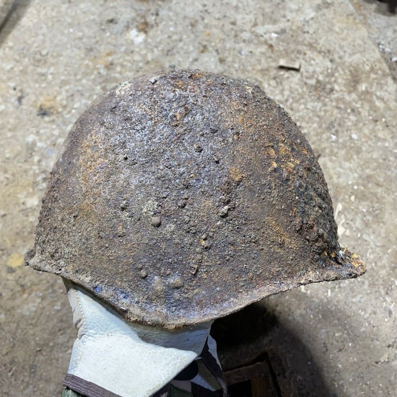 Soviet Three-rivet with remnants of a balaclava