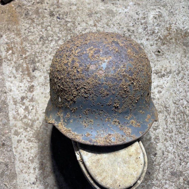 M35 German Helmet with native paint