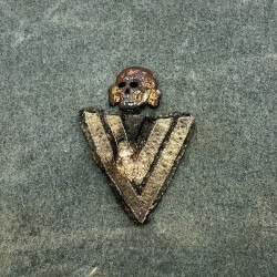 SS Totenkopf Skull with Patch ORIGINAL!