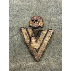 SS Totenkopf Skull with Patch ORIGINAL!