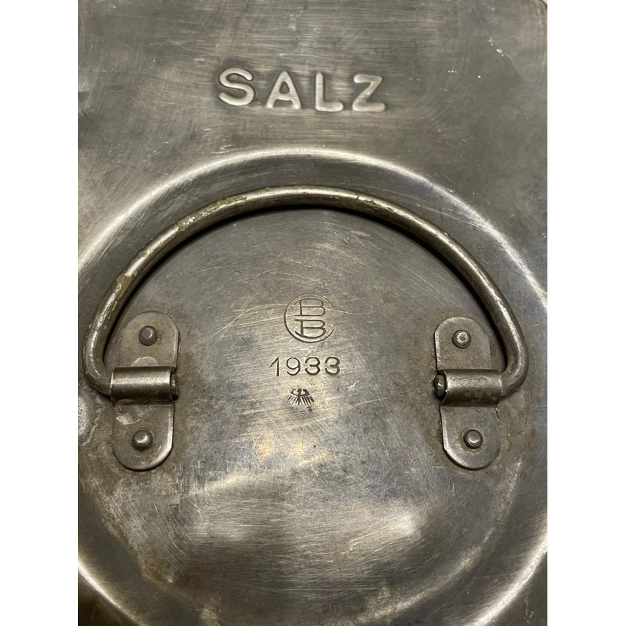 Early 'SALZ' container lid with stamps 1933