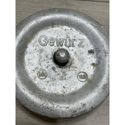 Gewurz container lid with stamps 1938